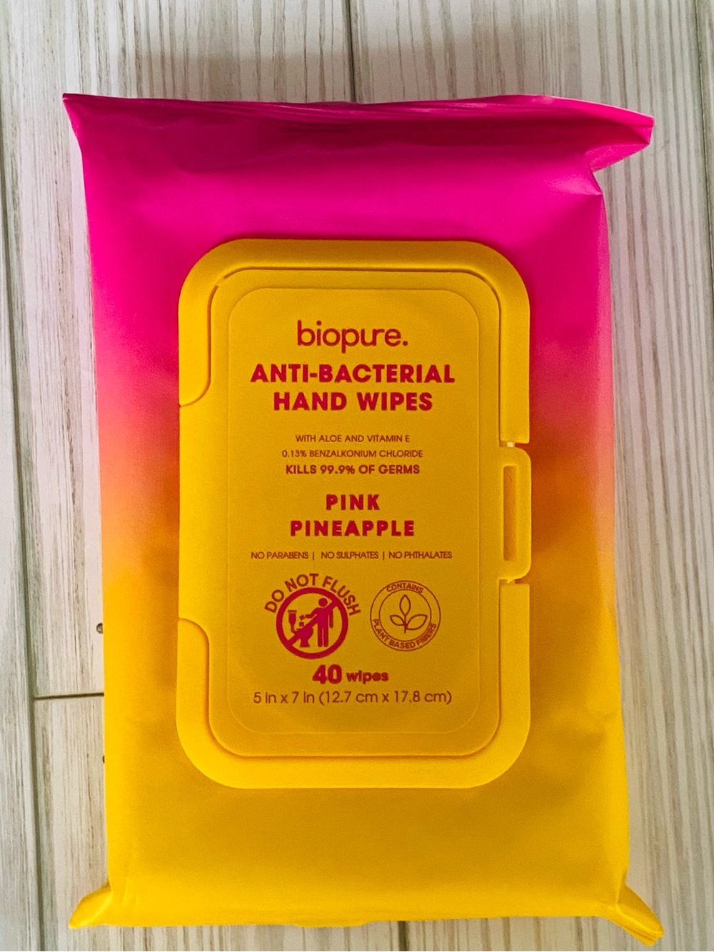 5/$10 biopure. AntiBac *PINK PINEAPPLE* 40 count